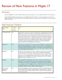 Review of New Features in Maple 17