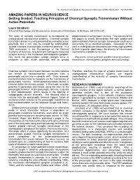 Teaching Principles of Chemical Synaptic Transmission Without Action Potentials