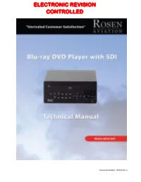 Blu-Ray DVD Player with SDI Technical Manual