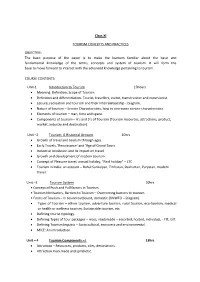 Class XI TOURISM CONCEPTS and PRACTICES