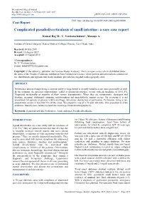 Complicated Pseudodiverticulosis of Small Intestine: a Rare Case Report