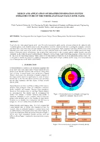 Design and Application of Disaster Information System Infrastructure on the North Anatolian Fault Zone (Nafz)