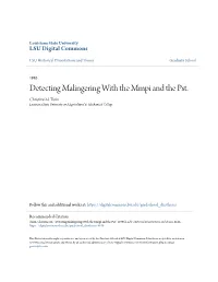 Detecting Malingering with the Mmpi and the Pst. Christine M