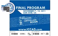 Final Program November 7 - 10, 2011 San Jose, Ca
