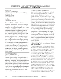 Integrative Complexity of Wildfire Management: Development of a Scale