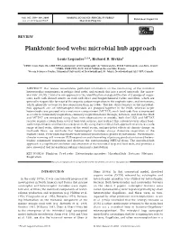 Planktonic Food Webs: Microbial Hub Approach