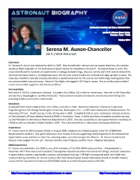 Serena M. Aunon-Chancellor (M.D.) NASA Astronaut