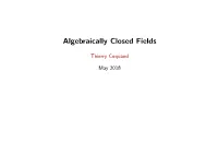 Algebraically Closed Fields