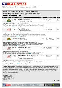 At the Races PDF FORM GUIDE