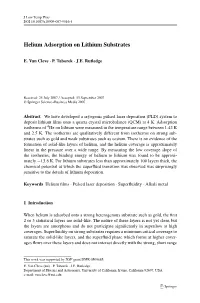 Helium Adsorption on Lithium Substrates