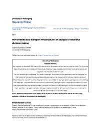 Port-Oriented Coal Transport Infrastructure: an Analysis of Locational Decision-Making