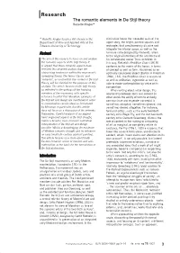 Research the Romantic Elements in De Stijl Theory Runette Kruger*