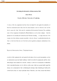 Revisiting the Rationality of Reincarnation-Talk Ankur Barua