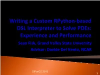 Writing a Custom Rpython-Based DSL Interpreter to Solve Pdes