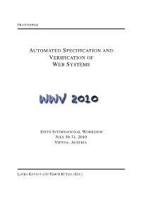 Automated Specification and Verification of Web Systems