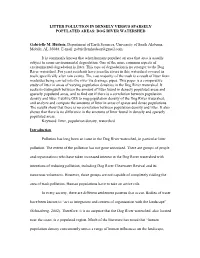 Litter Pollution in Densely Versus Sparsely Populated Areas: Dog River Watershed
