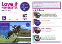 NEWSLETTER We Can’T Wait to Welcome You, So Here’S a Little More Information to Whet Your Appetite