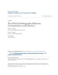 The Self and Autobiographical Memory: Correspondence and Coherence
