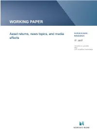 Working Paper 17/2017: Asset Returns, News Topics, and Media Effects