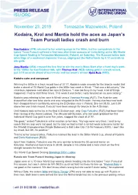 Kodaira, Krol and Mantia Hold the Aces As Japan's Team Pursuit