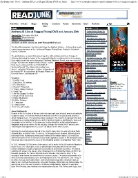 Readjunk.Com - News - Anthony B 'Live at Reggae Rising' DVD out Janua