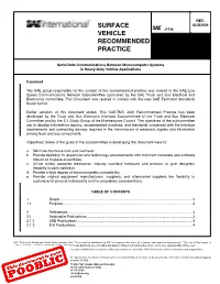 Surface Vehicle Recommended Practice