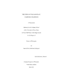 The Ethics of War and Peace