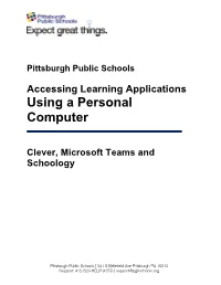 Accessing Learning Applications Using a Personal Computer