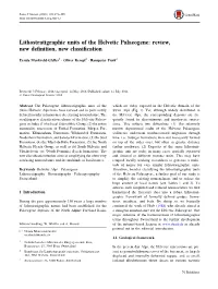 Lithostratigraphic Units of the Helvetic Palaeogene: Review, New Definition