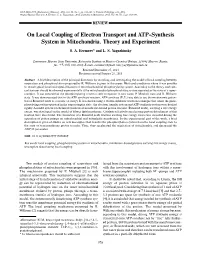 On Local Coupling of Electron Transport and ATP-Synthesis System in Mitochondria