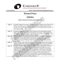 B.Com II Year