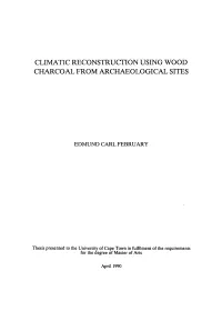 Climatic Reconstruction Using Wood Charcoal from Archaeological Sites