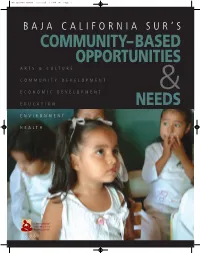 Community–Based Opportunities Needs