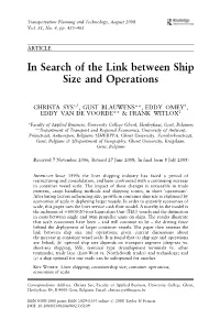 In Search of the Link Between Ship Size and Operations