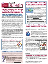 NALC and Organized Labor Succeed in Obtaining Critical Improvements