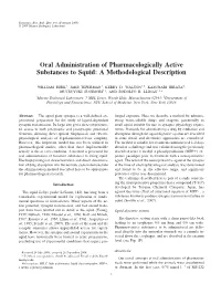 Oral Administration of Pharmacologically Active Substances to Squid: a Methodological Description