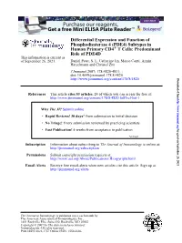 PDE4) Subtypes in Human Primary CD4+ T Cells: Predominant Role of PDE4D This Information Is Current As of September 26, 2021
