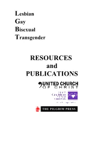 UCC LGBT Resources
