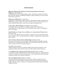 Levitation Non-Ficton List