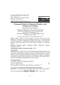 Pentagonal Numbers, Heptagonal Numbers and Pythagorean Triangles