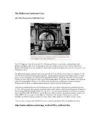 The Hollywood Antitrust Case: Aka the Paramount Antitrust Case