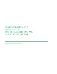Diversification and Development in the Kakheti Food and Agriculture Sector