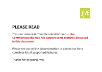 Jive Communications May Not Support Some Features Discussed in This Document