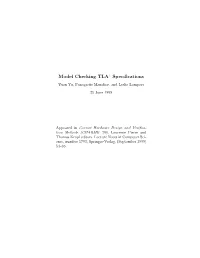 Model Checking TLA+ Specifications