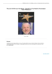 Read Book ^ the Colm Wilkinson Handbook