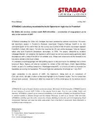 STRABAG Subsidiary Mandated to Build Opernturm High-Rise in Frankfurt