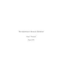The Inheritance Anomaly Revisited