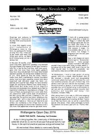 Wollangarra Newsletter Takes Away from a Week on Number 100! (And Thanks for a Stage I, I Reckon the Staff Waiting!) Are Doing a Good Job