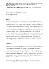 1 Governing China's Coal Challenge