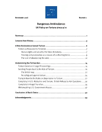 Dangerous Ambivalence: UK Policy on Torture Since 9/11